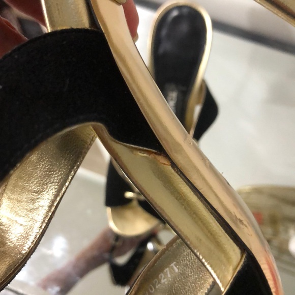 Tom Ford Black and Gold Sandals 39 - Picture 10 of 10